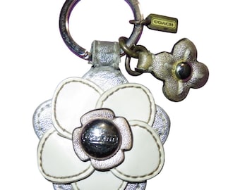 コーチ ヴィンテージ シグネチャー ブラウン レザー＆真鍮 キー