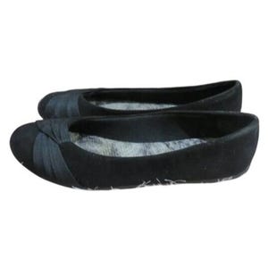 Hotcakes Black Vegan Suede Leather Ballet Flats 8.5