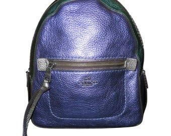bleu de chauffe convertible leather trimmed canvas backpack Chiloé – – Made in France in and Color:Shincha leather handbag Tricks to EASILY de-hook