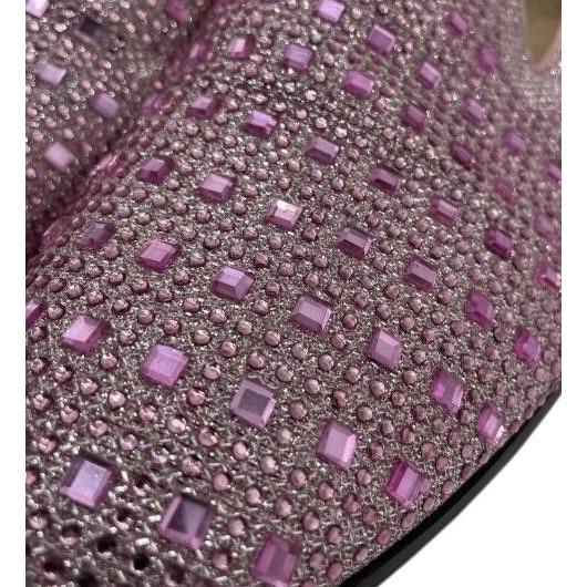 Royal Swank Pink Mauve Rhinestone Studded Embellished Loafers driving shoes sz 8 Royal Shoes Mens Swank Pink Bling Rhinestone Embellished  main image 4