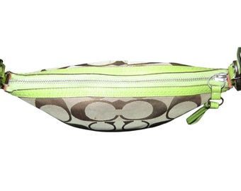 Coach Soho Signature C Jacquard Hobo Shoulder Bag Khaki Green