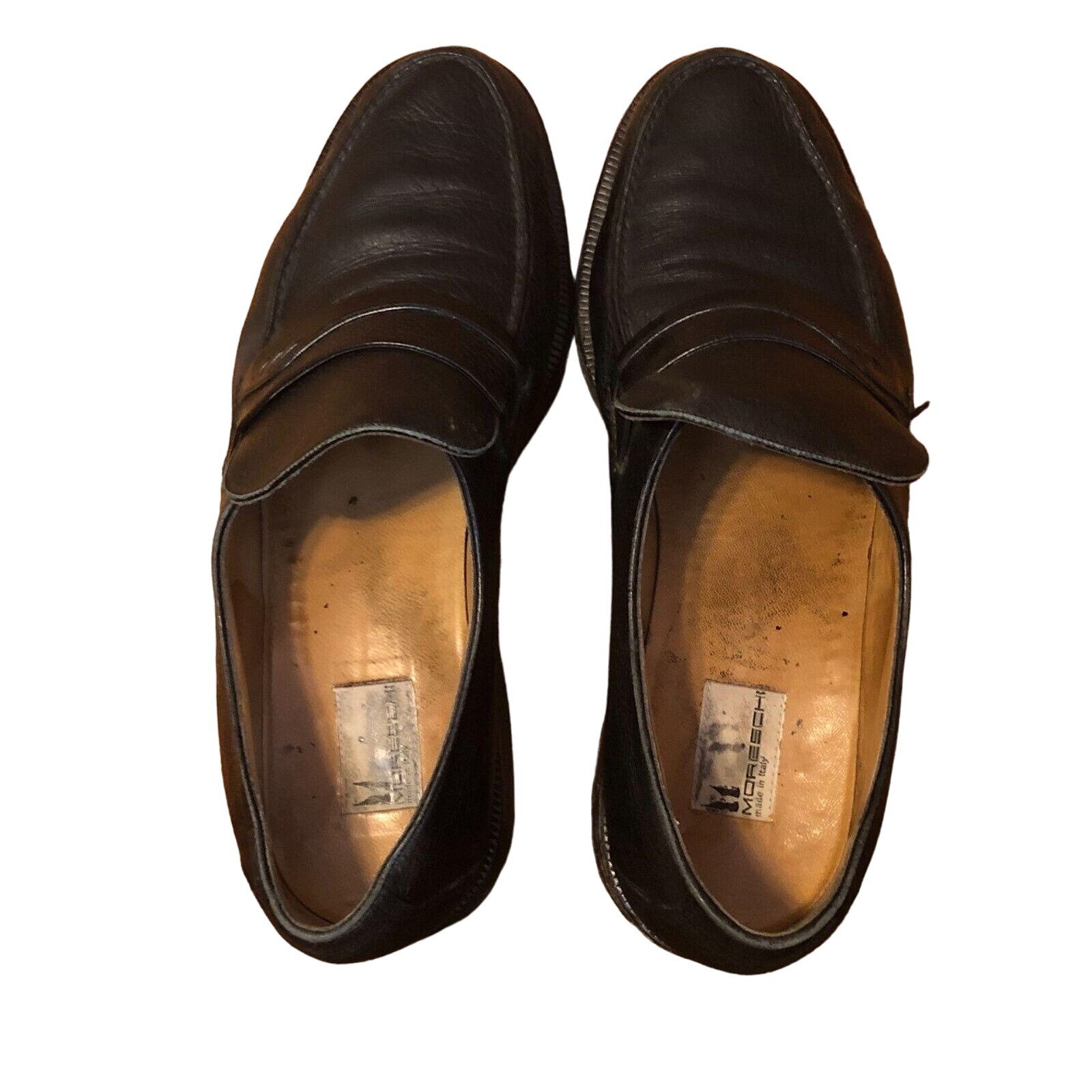 Moreschi Vintage Italian Leather Loafers Slip on Shoes Size 