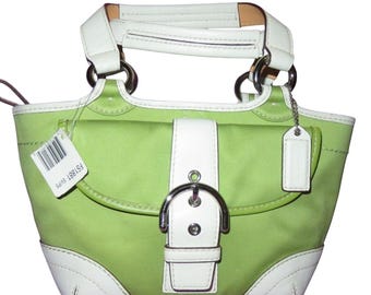 Coach 2005 Limited Edition Green Signature C Optic Ladybug Adorned