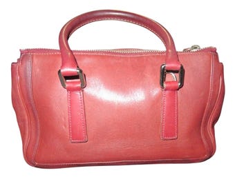 Bolsa Coach Vintage 1999 Legacy Bonnie Cashin Oxblood Burgundy em couro de grão integral