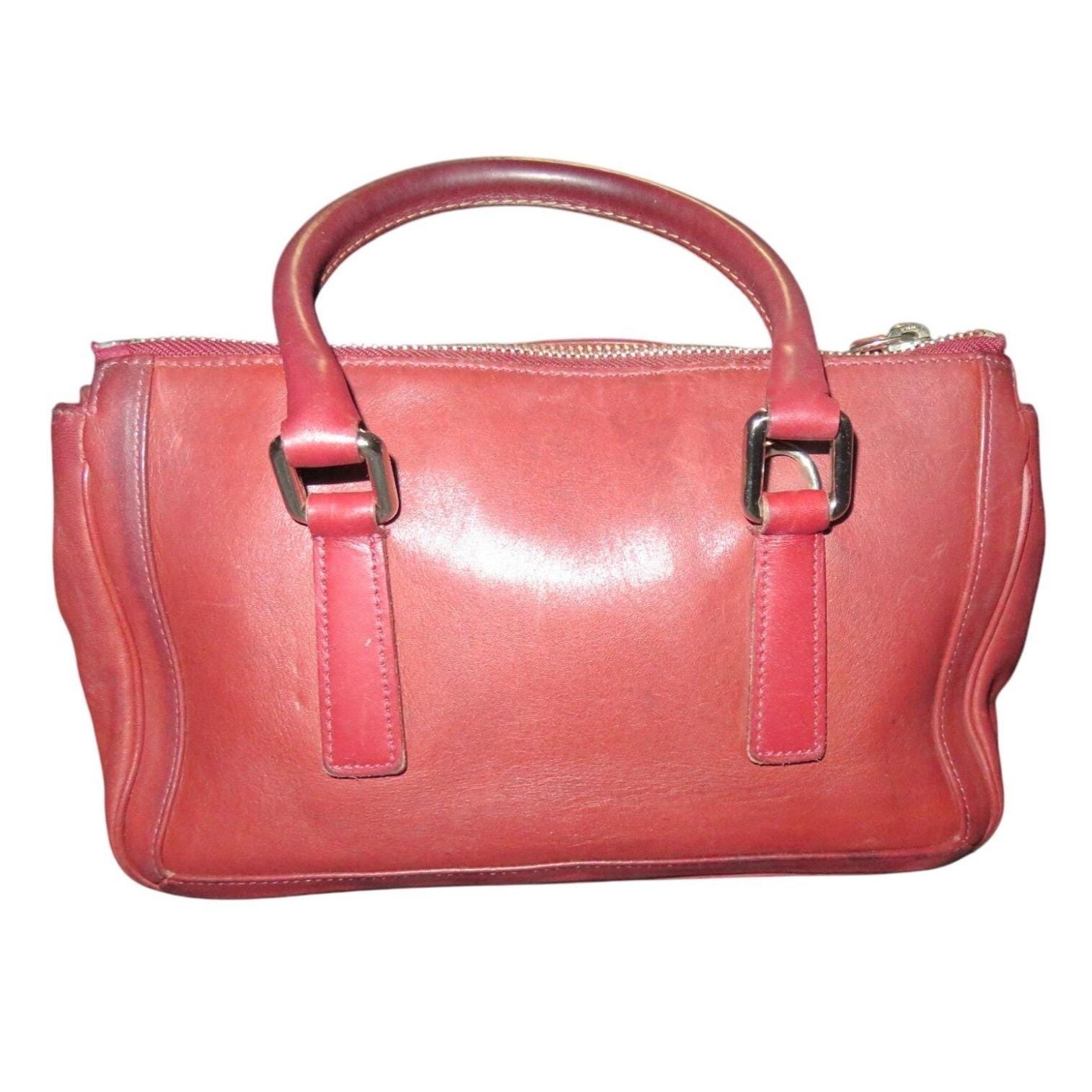 Vintage burgundy coach bag - Etsy 日本