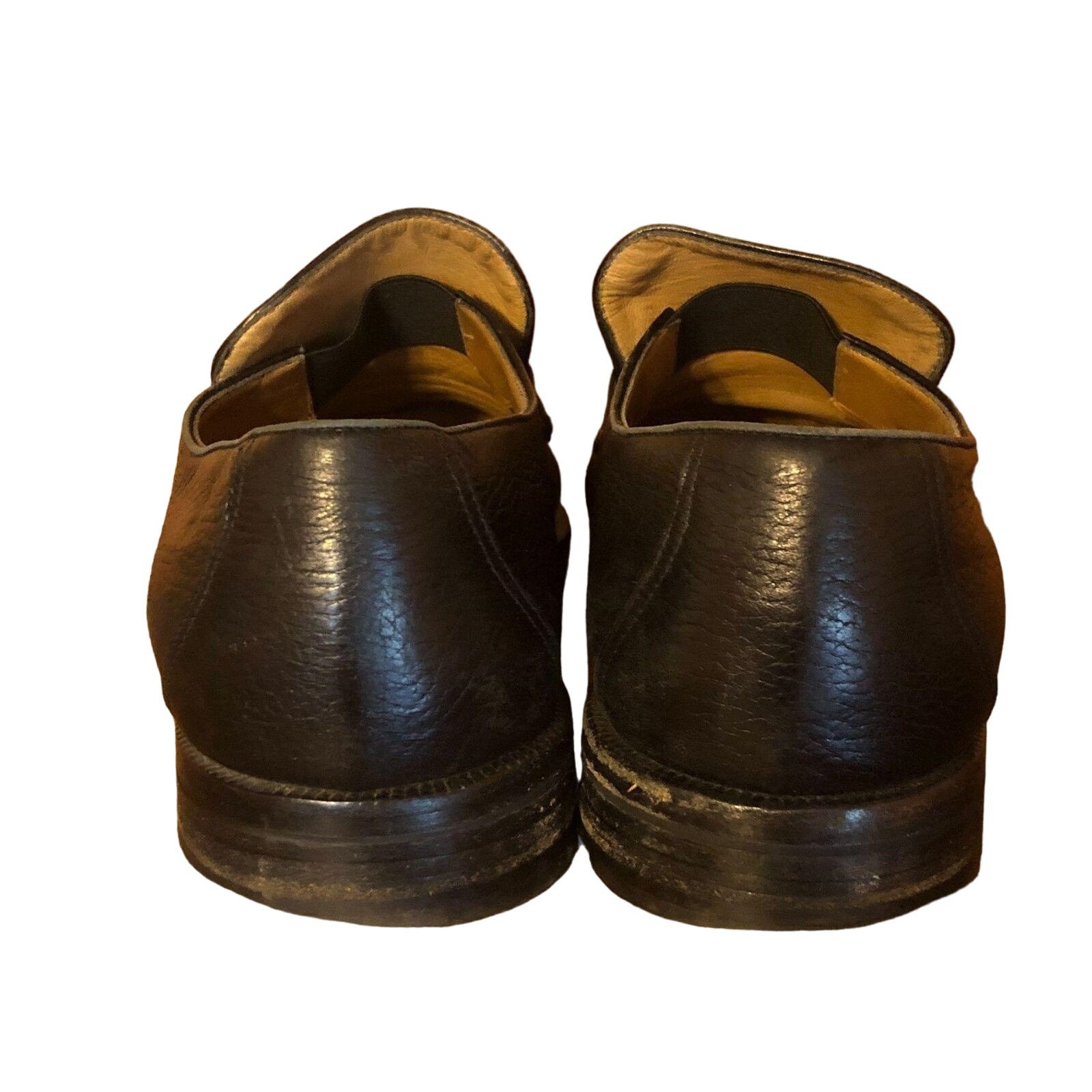 Moreschi Vintage Italian Leather Loafers Slip on Shoes Size  display picture 2