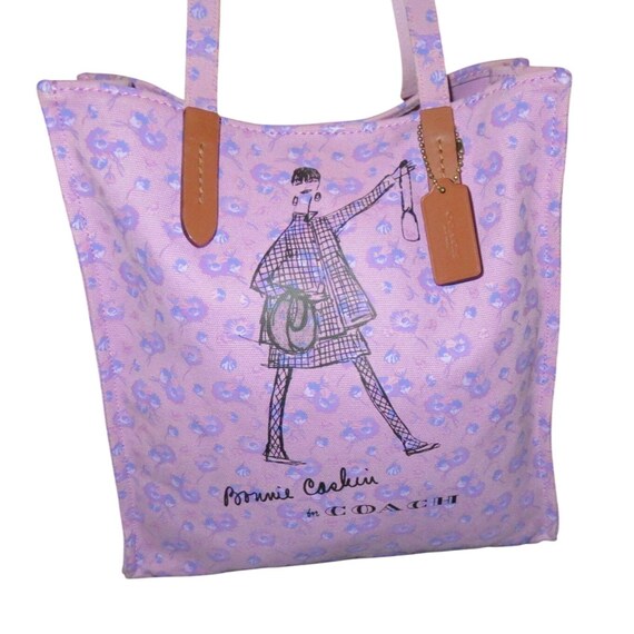 Coach Rare Limited Edition Bonnie Cashin Purple Printed Canvas 
