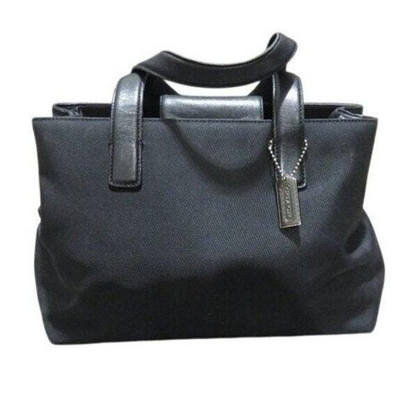 Coach Vintage Y2K Hampton Twill Nylon & Leather Satchel - Etsy