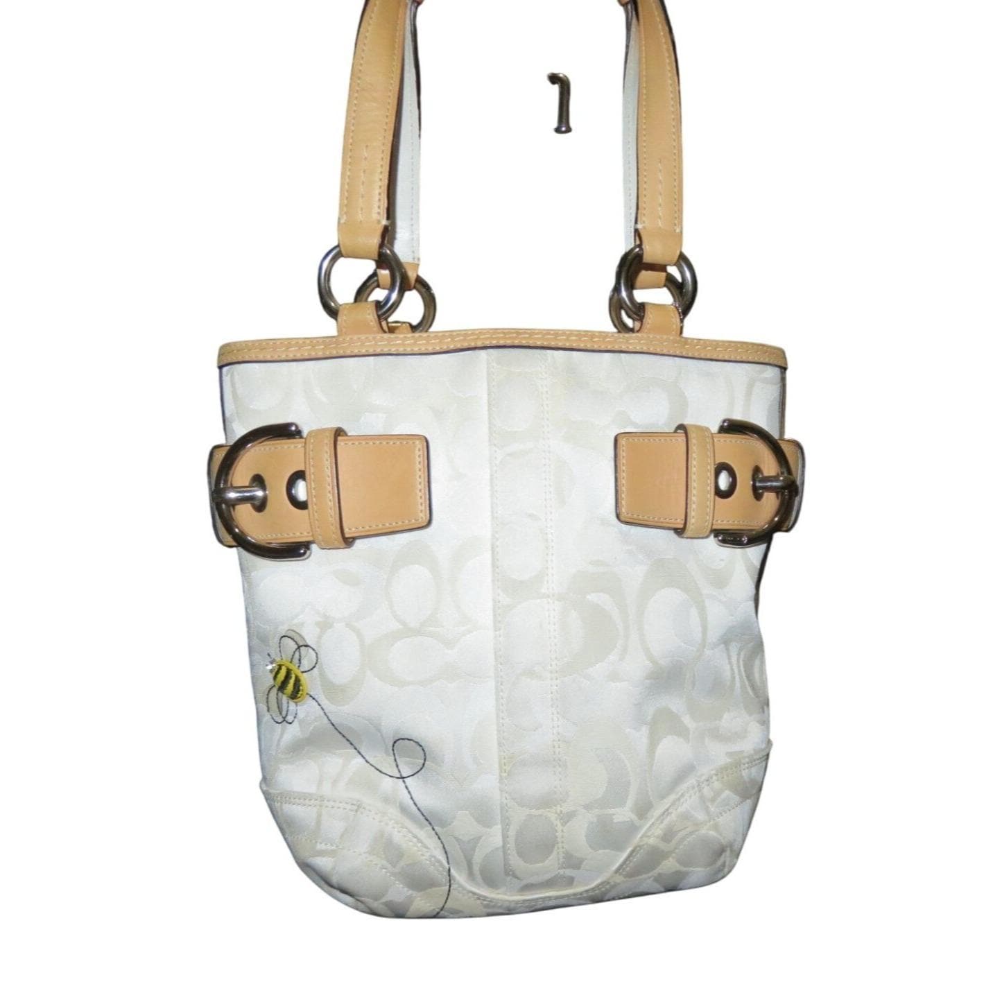 Coach 2005 Soho Lady Bumble Bee Signature Optic Cream Canvas