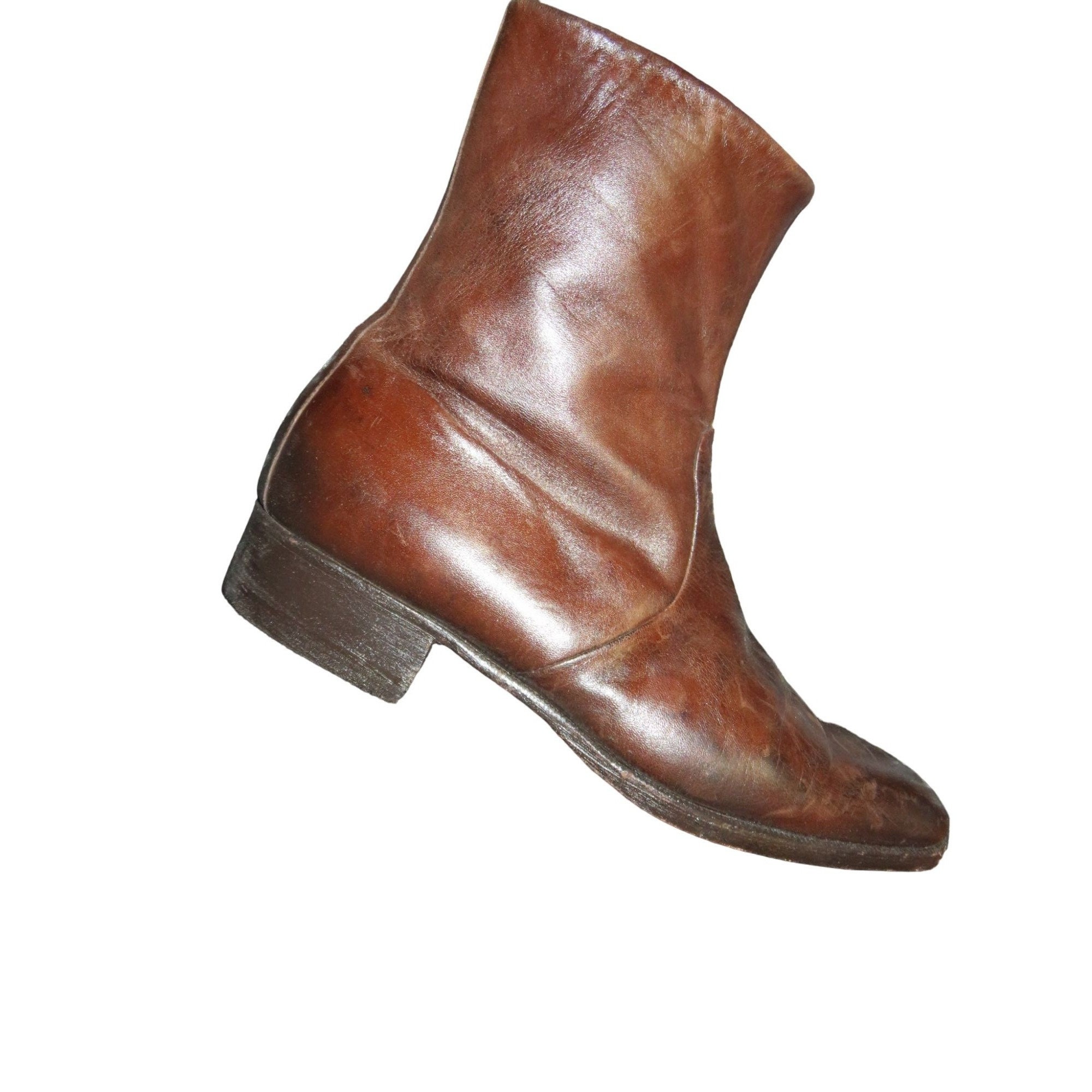 MORESCHI ITALY Genuine Italian Leather Boots in Black Size  display picture 1