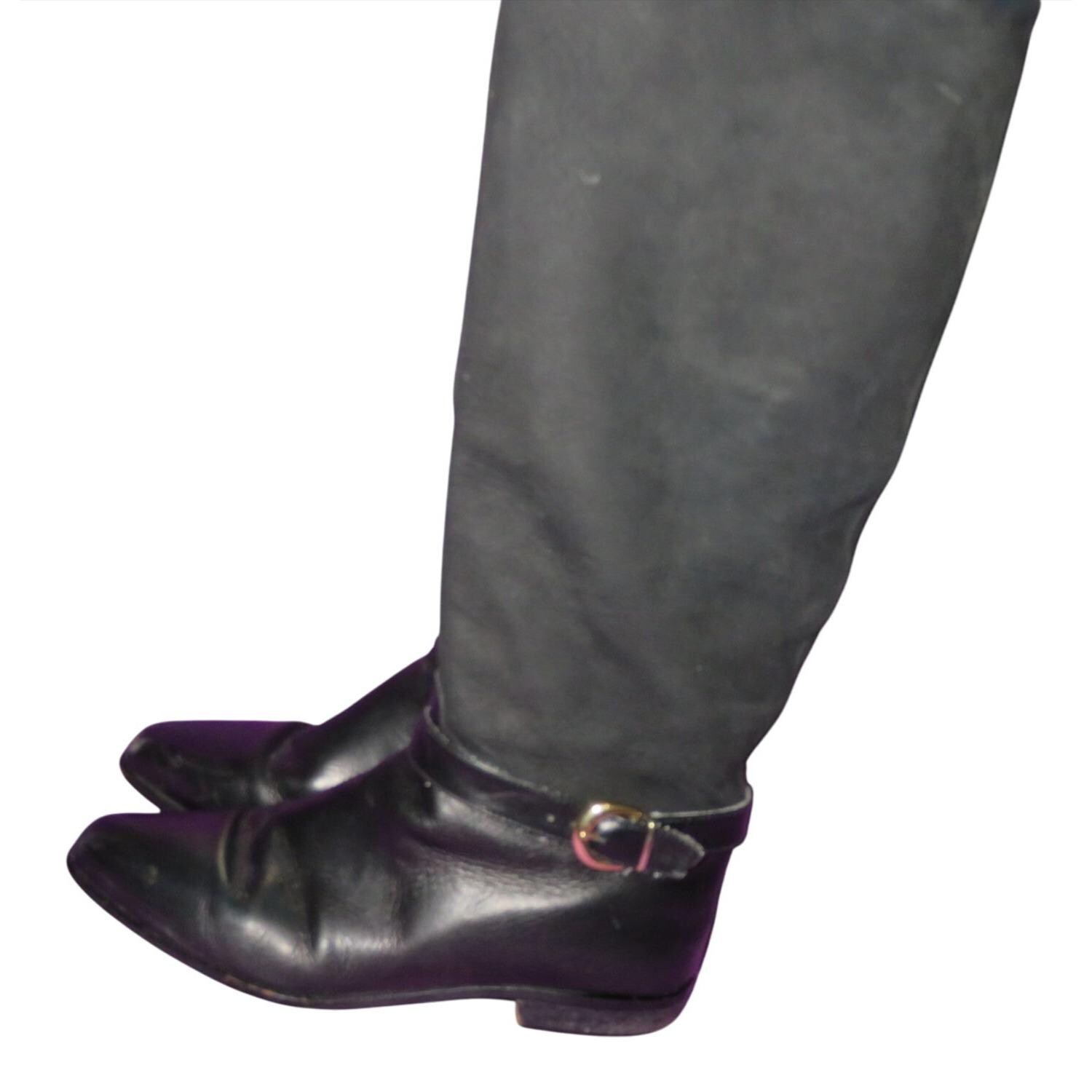 Bottes Vintage I.BOSSI Italie - Noir - Taille 39 (7.5 US) - Cuir - Excellente Occasion