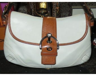 Vintage Y2K Coach White Leather Soho Shoulder Bag - Etsy Canada