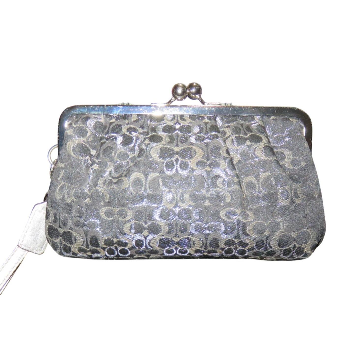 Coach Optic Signature Kisslock Party Bag 2000s Coach Optic