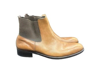 Vintage Freeman Brown Leather Ankle Boots - 80s Unisex 