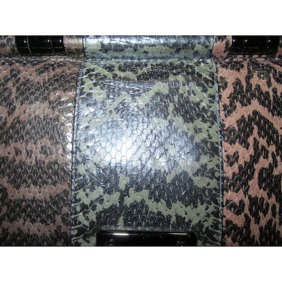 Coach Color block Exotic Python Glove tanned Leat… - image 15