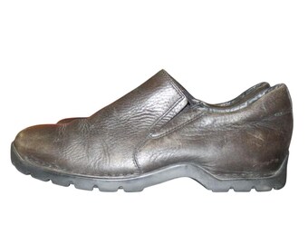 COLE HAAN Silver Grey Leather Sneakers/designer Perforated  display picture 2