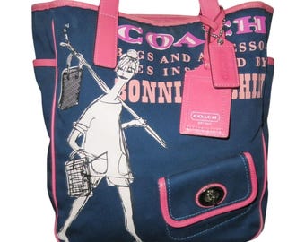 Coach 2008 Limited Edition Bonnie Cashin Navy Canvas Tote - Etsy