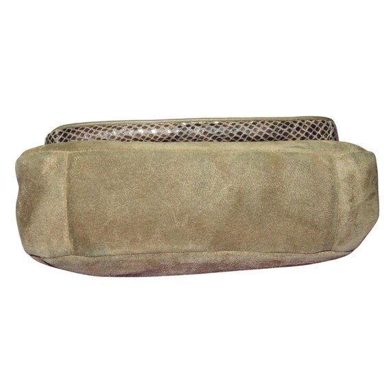 Coach Taylor Suede & Exotic Python Leather Flap C… - image 8