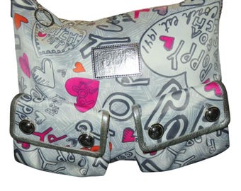 COACH Limited Edition Poppy Graffiti Double Flap pocket Hobo Bag 14636