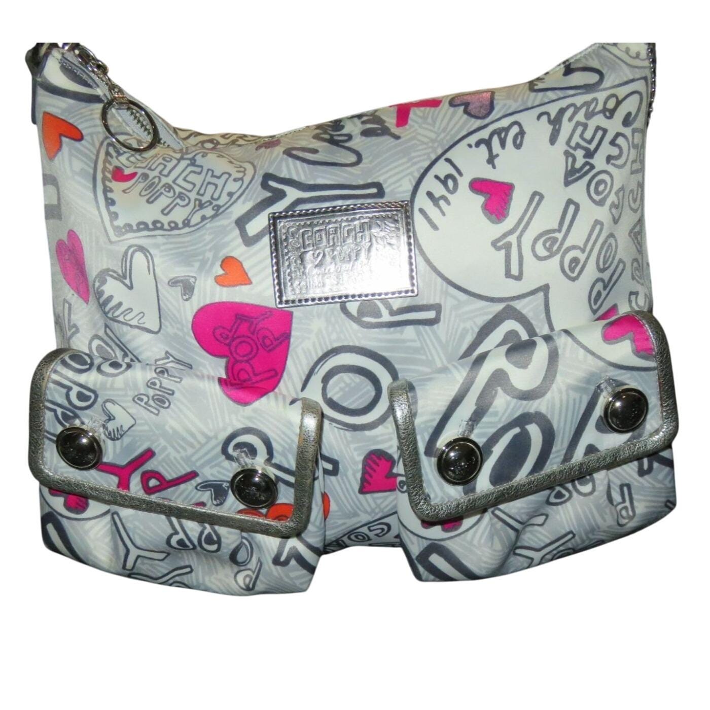 バッグ COACH Poppy Graffiti Accessory pouch COACH Limited Edition Poppy Graffiti Double Flap Pocket Hobo
