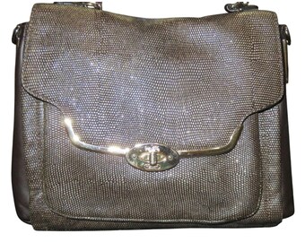 バッグ COACH 12515 Signature Shoulder Bag Gold Rare Coach Signature C Metallic Canvas / Lurex Leather Bronze