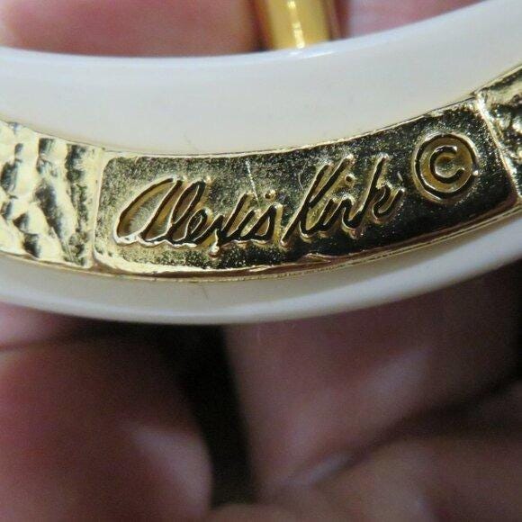 Alexis Kirk Vintage White Italian Snakeskin leather Gold embellished buckle belt Alexis Kirk Vintage Snakeskin Leather Belt, Gold Embellished  main image 4