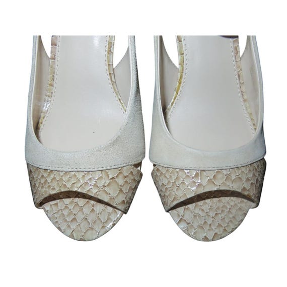 Franco Sarto Italian Mixed Suede & Python Embosse… - image 2