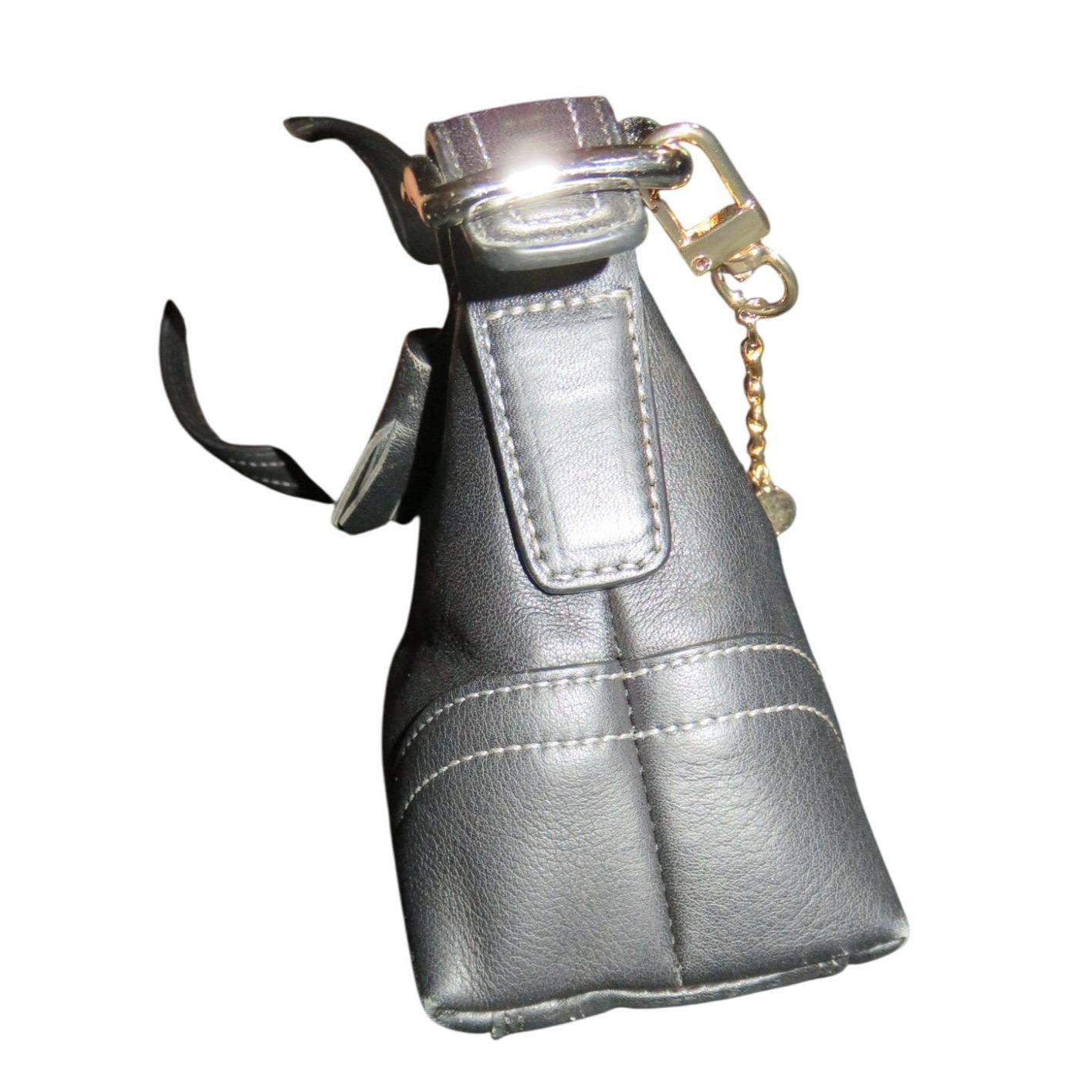 ショルダーバッグ Coach Hampton Demi Baguette Shoulder Bag Coach Vintage Black Leather Hampton Demi Baguette Hobo Satchel Bag
