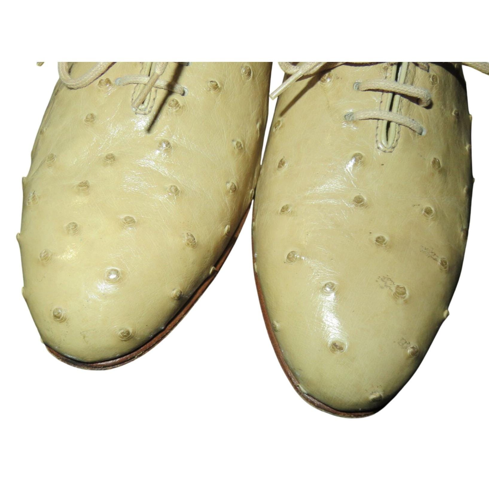 MORESCHI of Italy Genuine Ostrich Brass Boot Tan Oxford  display picture 2