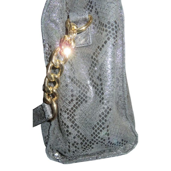 Michael Kors Hamilton Black Python Embossed Leath… - image 4