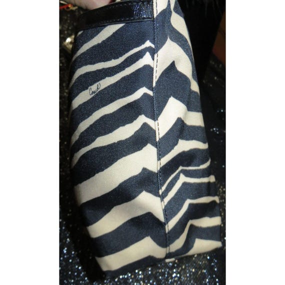 COACH Y2K Signature Zebra Stripe Animal Print Can… - image 3