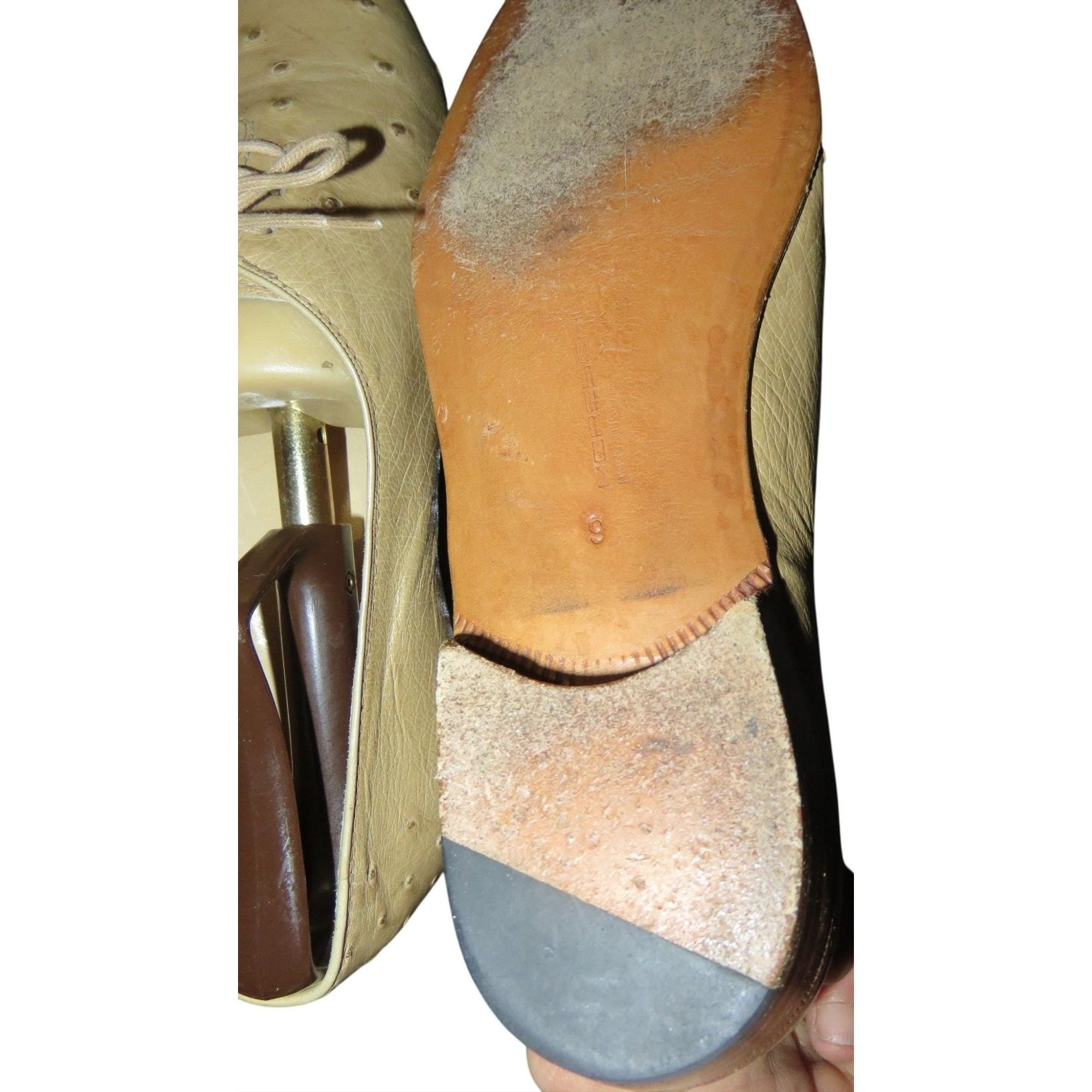 MORESCHI of Italy Genuine Ostrich Brass Boot Tan Oxford  display picture 3