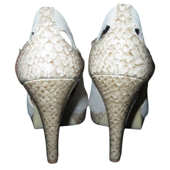 Franco Sarto Italian Mixed Suede & Python Embosse… - image 3