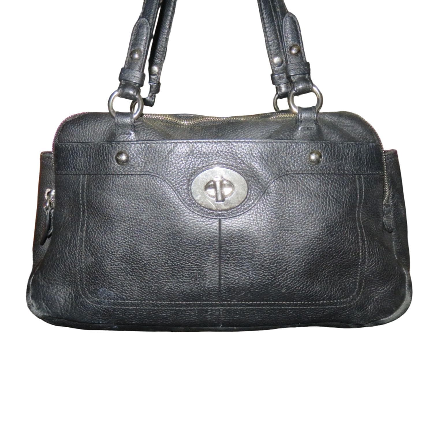 バッグ Coach Penelope Demi Pouch Turn Lock Bag Coach Penelope Demi Leather Turn Lock Bag Black Vintage