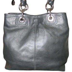 COACH Hampton 15694 zwarte leren handtas met klep en klep met klep en sluiting afbeelding 3