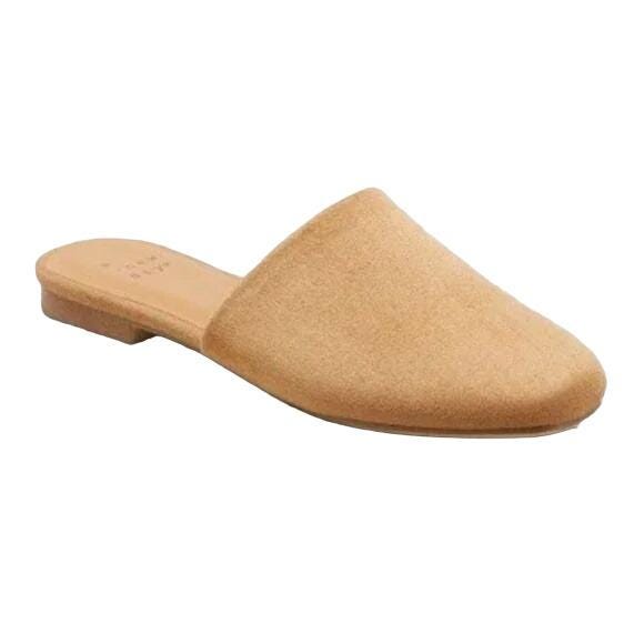 A New Day Tan Thea Memory Foam Mules Slide Slip On Faux Suede upper 9.5