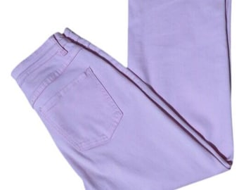 Pantalones vaqueros capri de pierna recta FDJ French Dressing en color rosa, talla 6 ¡LEER!