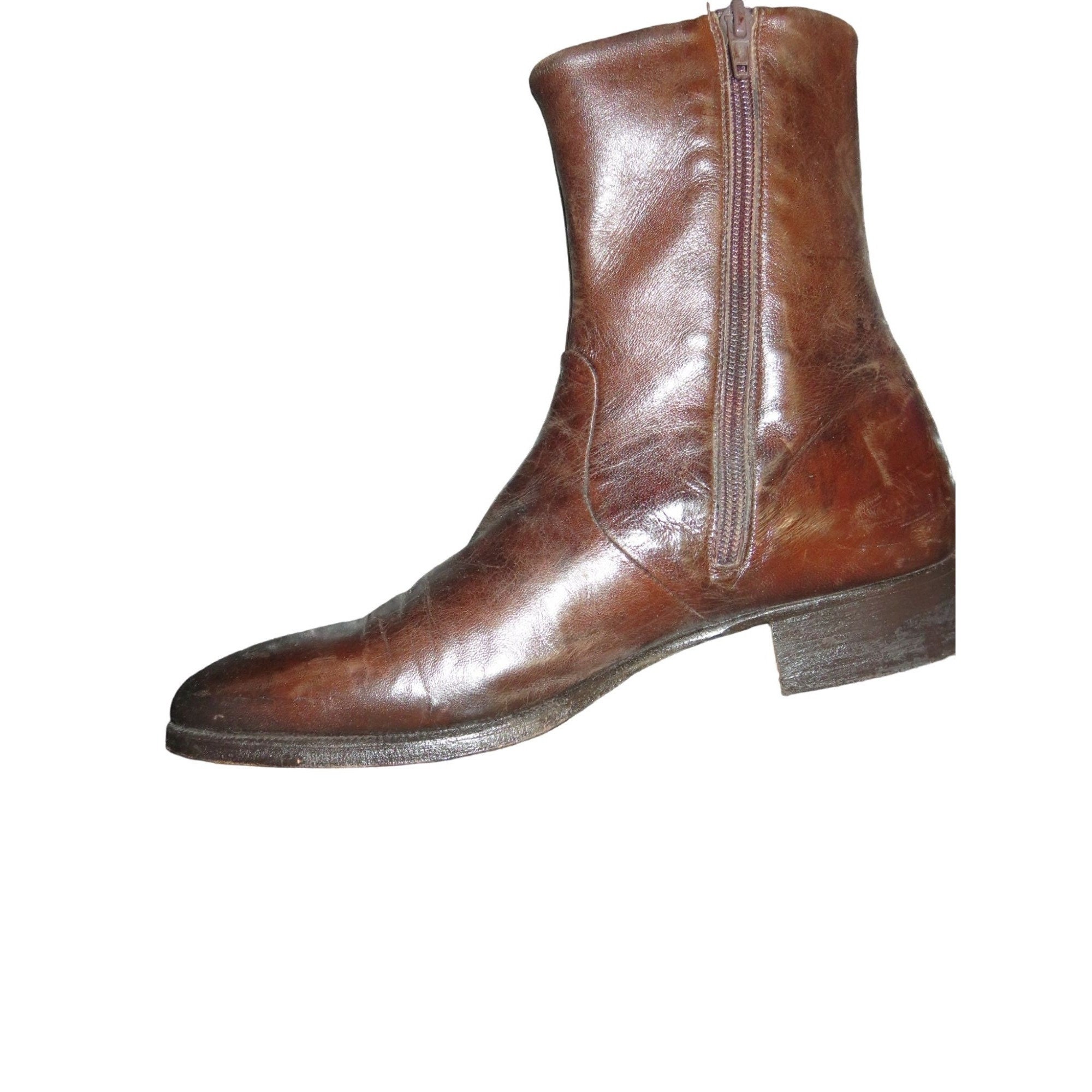 Vintage Moreschi Italy black brown boots Vintage Moreschi Italy Dark Brown Suede Dress Shoes Ankle  main image 2