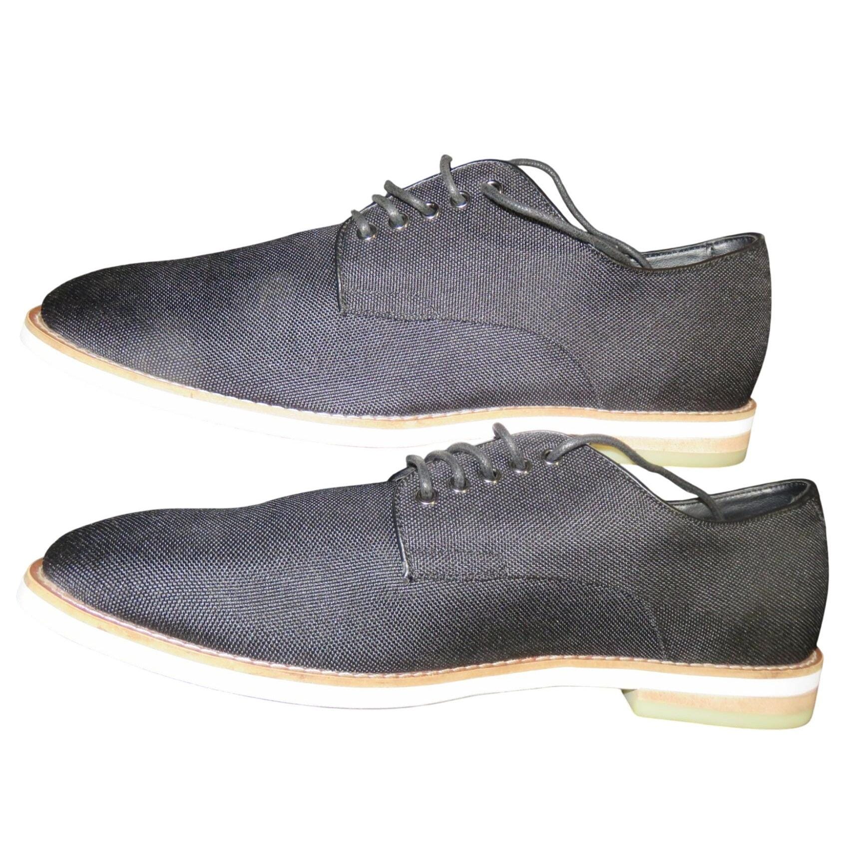 Calvin Klein Black Adeso Lace Up Leather Oxford  rounded toe dress loafers sz 11 Amazon.com | Calvin Klein Men main image 2