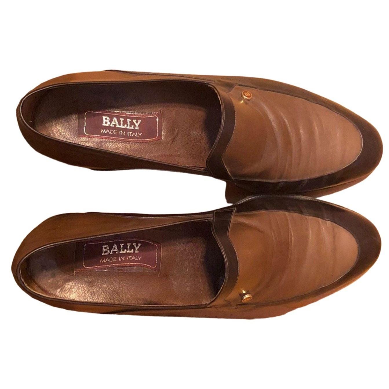 Bally Vintage Italian Leather 2-tone Slip on Dress Shoes  display picture 3