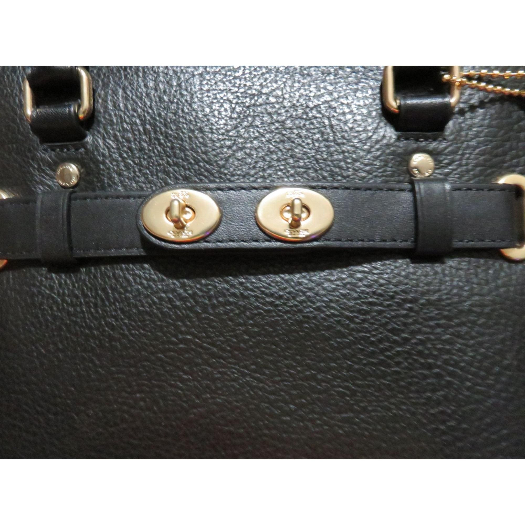 Buy COACH Blake Black Bubble Leather Satchel Carryall 25 Crossbody