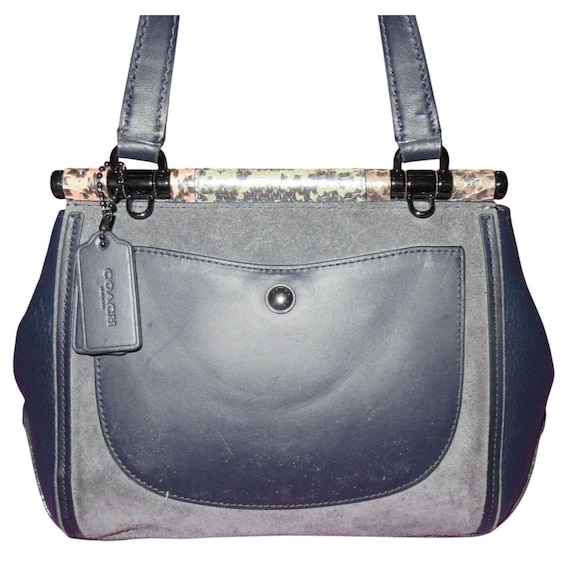 Coach Color block Exotic Python Glove tanned Leat… - image 2