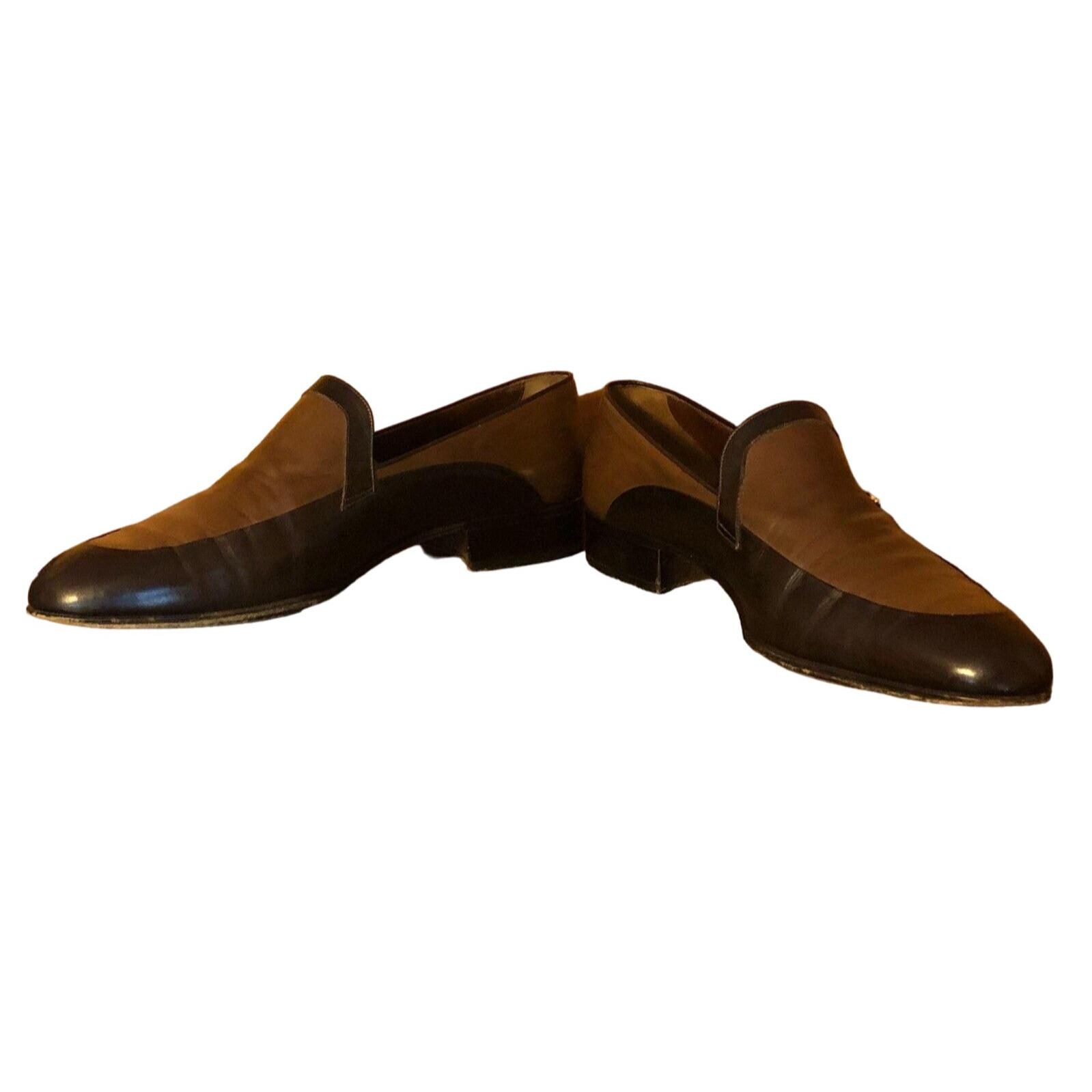 Bally Vintage Italian Leather 2-tone Slip on Dress Shoes  display picture 1