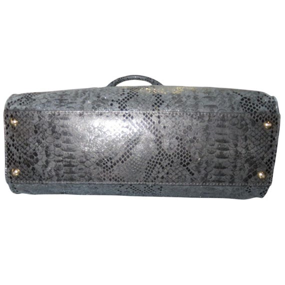 Michael Kors Hamilton Black Python Embossed Leath… - image 6