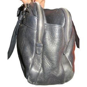 Coach Peyton Penelope Black Soft Pebbled Leather Turnlock Satchel Bag 16529 image 3