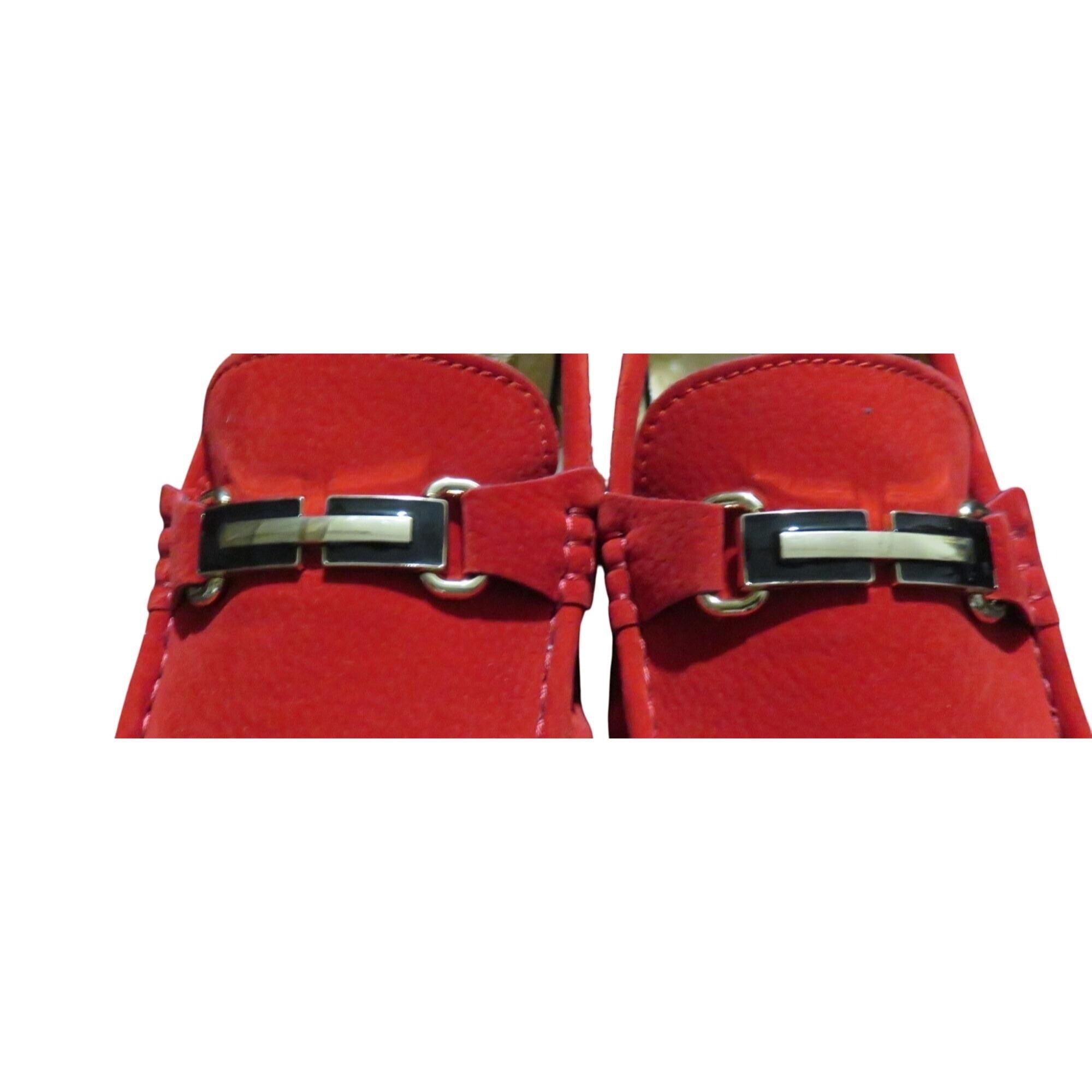 Royal Red Suede Leather Driving Loafers Moccasins Size 46 or 