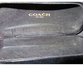 COACH Black Hard Case Sunglasses Glasses Case Felt Lined - Etsy display picture 2