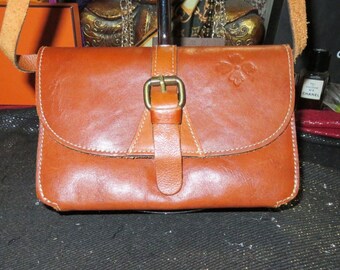 FREE SHIPPING Patricia Nash Francesca Light Brown Leather Crossbody Handbag With Reinforced Canvas Backed Adjustable Strap. Etsy UK