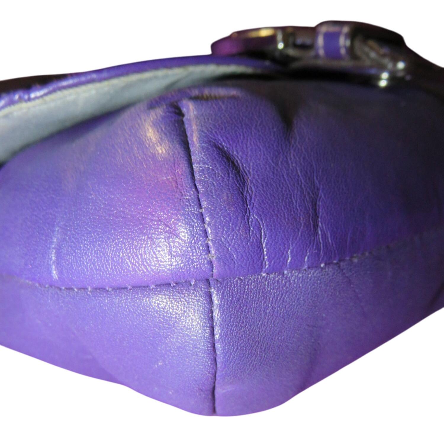 Coach Soho Purple Leather Buckle Flap Crossbody Handbag - Etsy
