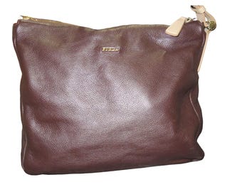 FURLA Capricious Italian Leather 2 way crossbody or shoulder bag In a rich Brown